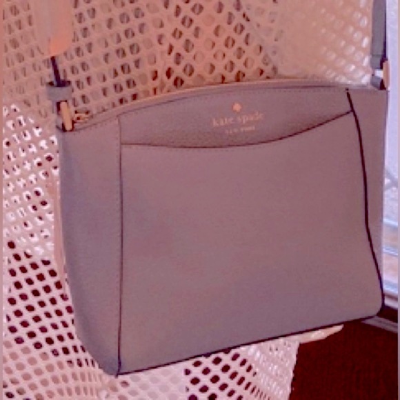 Kate Spade baby dusty blue pebbled leather Monica crossbody NWT - Picture 4 of 17
